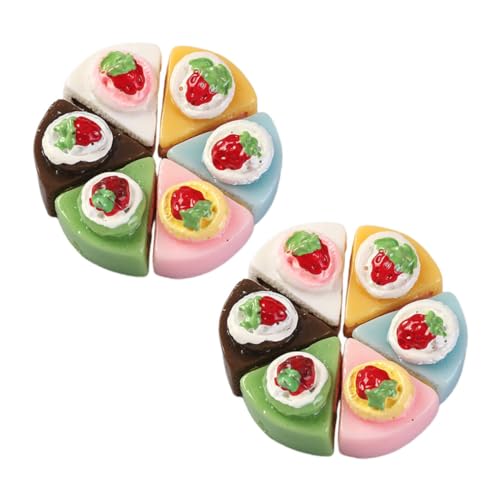FRCOLOR 12 Stück Miniaturkuchen für Puppenhausküchen Simulierte Kleiner Dessertmodelle für Selbstgemacht Dekoration Künstliche Kuchendekoration für Kleiner Hausornamente von FRCOLOR