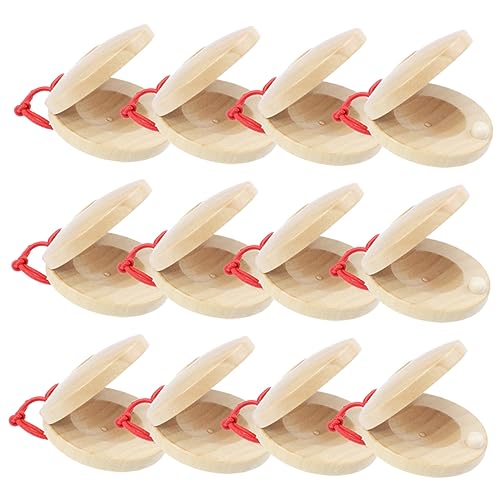 FRCOLOR 12Stücke Teiliges aus Holz Kastagnetten für Musikspielzeug Rhythmus und Koordination Langlebige Fingerkastagnetten mit FRCOLOR 12Stücke Teiliges aus Holz Kastagnetten für Musikspielzeug Rhythmus und Koordination Langlebige Fingerkastagnetten mit von FRCOLOR