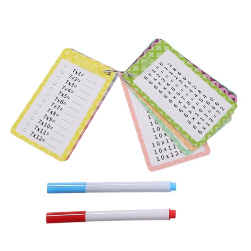 FRCOLOR 13 Pcs Mathematik Bildung Karten Multiplikation Praxis Trockenen Pädagogischen Löschen Multiplikation Mathematik Praxis Zahl Kindergarten Math Spiele Metall Zufällige Farbe von FRCOLOR