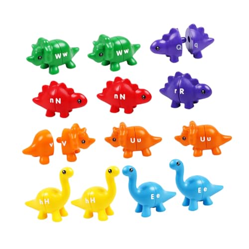 FRCOLOR 13 Stück Teiliges Dinosaurier Sortierspiel Lernspielzeug für Vorschulkinder Tragbares Alphabet Matching Spiel Frühe und Hand Auge Koordinationsförderung Kreatives Lernspielzeug aus FRCOLOR 13 Stück Teiliges Dinosaurier Sortierspiel Lernspielzeug für Vorschulkinder Tragbares Alphabet Matching Spiel Frühe und Hand Auge Koordinationsförderung Kreatives Lernspielzeug aus von FRCOLOR