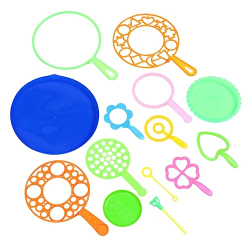 FRCOLOR 14 Stück Teiliges Seifenblasen Set Bunt Große und Kleine Seifenblasenstäbe Leichtes Outdoor für Ab Jahren Sicheres Material für und Familienaktivitäten Zufällige Zufällige Farbe von FRCOLOR