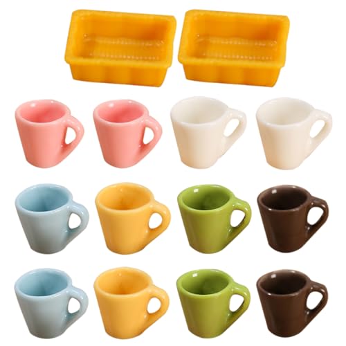 FRCOLOR 14Stücke Teiliges Miniatur Kaffeetassen und Teetassen Puppenhaus Zubehör für Kreative Spielideen und Miniatur Dekoration Geeignet für DIY Projekte FRCOLOR 14Stücke Teiliges Miniatur Kaffeetassen und Teetassen Puppenhaus Zubehör für Kreative Spielideen und Miniatur Dekoration Geeignet für DIY Projekte von FRCOLOR