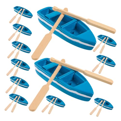 FRCOLOR 15sätze Mini-ruderboot Modell Aus Holz Kleines Ruderboot-Ornament Für Heimdekor Nautisches Dekor Für Feengarten Und Wohnkultur von FRCOLOR