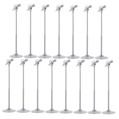 FRCOLOR 15 Stück Maßstab Spielzeugmikrofone Dekoration für DIY und Fotorequisiten Hellgrau von FRCOLOR