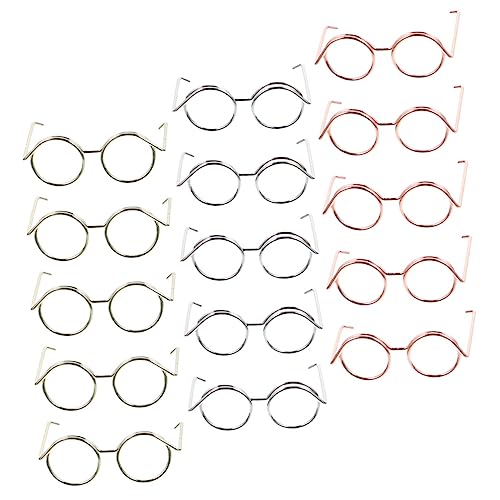 FRCOLOR 15 Stück Miniatur Brillen für Puppen Teiliges Set Roségold Silber und Gold Robuste und Brillenrahmen für Kreative Bastelprojekte und Kindergeburtstagsfeiern FRCOLOR 15 Stück Miniatur Brillen für Puppen Teiliges Set Roségold Silber und Gold Robuste und Brillenrahmen für Kreative Bastelprojekte und Kindergeburtstagsfeiern von FRCOLOR