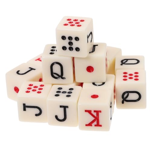 FRCOLOR 15 Stück Teiliges Acryl Pokerwürfel Leichte Tragbare Würfel für Party Favors Langlebige Einfache Nutzung als Spielrequisiten für Lustige Würfelspiele und Gesellige Anlässe von FRCOLOR