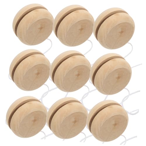 FRCOLOR 15 Stück Teiliges Holz Yo Yo Bälle zum Bemalen DIY für Kreatives Basteln Fantasie und Farben Pädagogisches Finger für Vielseitigen Spaß von FRCOLOR