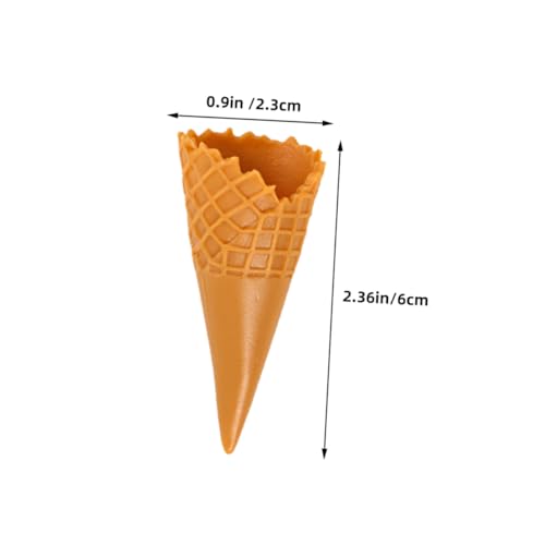 FRCOLOR 15 Stück Teiliges Künstliche Mini Eiswaffeln aus Strapazierfähigem Realistische Eiscreme zum Basteln Schmuck und DIY Dekoration für Kleidung Taschen und Puppenhäuser von FRCOLOR