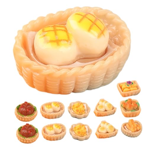 FRCOLOR 15 Stück Teiliges Mini Snack aus Resin Realistische Miniatur Lebensmittel Deko Lebendige Puppenhaus Ornamente Leicht und Bruchsicher Farbenfrohe DIY Tischdekoration von FRCOLOR
