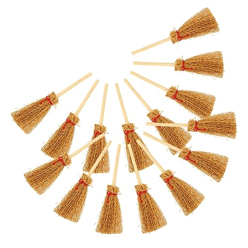 FRCOLOR 15 Stück Teiliges Miniatur Besen Deko Halloween Weihnachtsdeko für Puppenhäuser Robuste Mini Besen für Kreative Landschaftsarrangements FRCOLOR 15 Stück Teiliges Miniatur Besen Deko Halloween Weihnachtsdeko für Puppenhäuser Robuste Mini Besen für Kreative Landschaftsarrangements von FRCOLOR