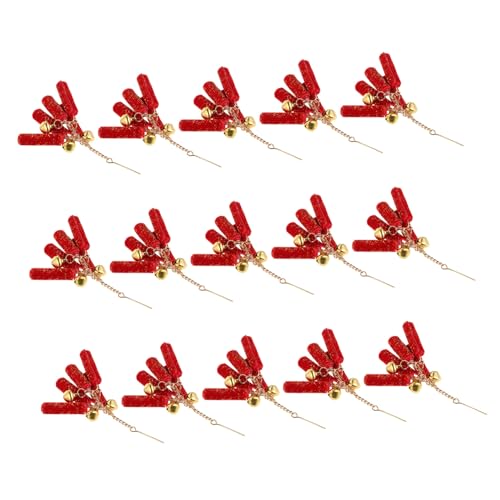 FRCOLOR 15 Stück Teiliges Miniatur Neujahrsdekorationen Chinesische Ornamente Hängende DIY Bastelzubehör für Frühlingsfest Festliche Puppenhaus Accessoires von FRCOLOR