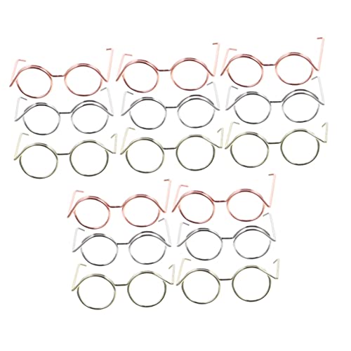 FRCOLOR 15 Stück Teiliges Puppenbrillen Miniatur Metallrahmen in Roségold Silber Gold Doll Dress Up Accessories Langlebig Modisch für DIY Bastelprojekte und Puppenkleidung FRCOLOR 15 Stück Teiliges Puppenbrillen Miniatur Metallrahmen in Roségold Silber Gold Doll Dress Up Accessories Langlebig Modisch für DIY Bastelprojekte und Puppenkleidung von FRCOLOR