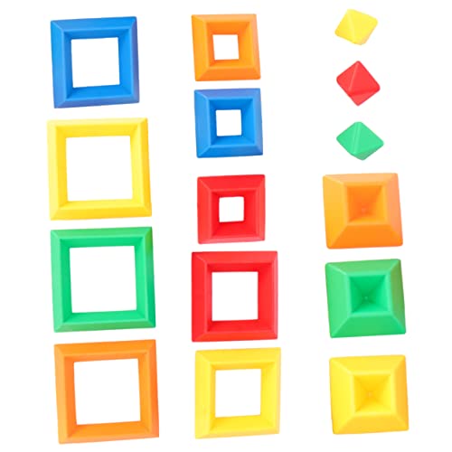 FRCOLOR 15 Stück Teiliges Pyramidenspielzeug für Bunte Pädagogische Holzbausteine Koordination und Geschicklichkeit für Kreative Handarbeiten und Farbliches Lernen Zufällige Farbe FRCOLOR 15 Stück Teiliges Pyramidenspielzeug für Bunte Pädagogische Holzbausteine Koordination und Geschicklichkeit für Kreative Handarbeiten und Farbliches Lernen Zufällige Farbe von FRCOLOR