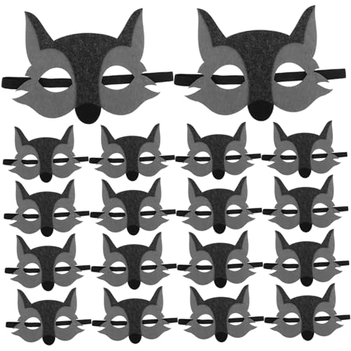 FRCOLOR 15 Stück Teiliges Tiermasken Wolf-Cosplay-Maske Halbgesichts-maske aus Atmungsaktivem Vliesstoff Leichte Kostümrequisite für Halloween Dschungel-motto Rollenspiele und FRCOLOR 15 Stück Teiliges Tiermasken Wolf-Cosplay-Maske Halbgesichts-maske aus Atmungsaktivem Vliesstoff Leichte Kostümrequisite für Halloween Dschungel-motto Rollenspiele und von FRCOLOR