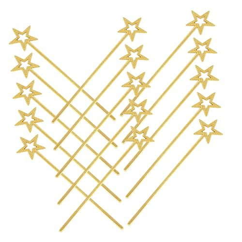 FRCOLOR 15 Stück Zauberstab für Kleinkind Zauberstab Kindertags -Stützstab Überzug Golden von FRCOLOR