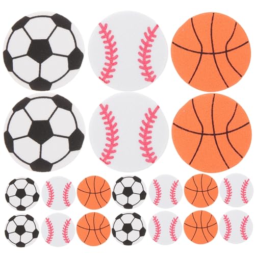 FRCOLOR 150 Blatt Muster Aufkleber für Selbstklebende Sticker aus Hochwertigem Schwamm Material für Bastelprojekte und Dekoration Fußball Basketball und Baseball Aufkleber Je von FRCOLOR
