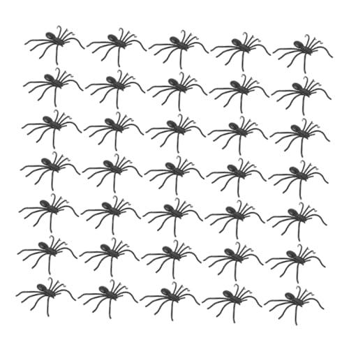 FRCOLOR 150 Stück Realistische Kunststoff Spinnen Flexible Halloween Streich Spielzeuge Ungiftig und Langlebig Halloween Party Dekoration und für von FRCOLOR
