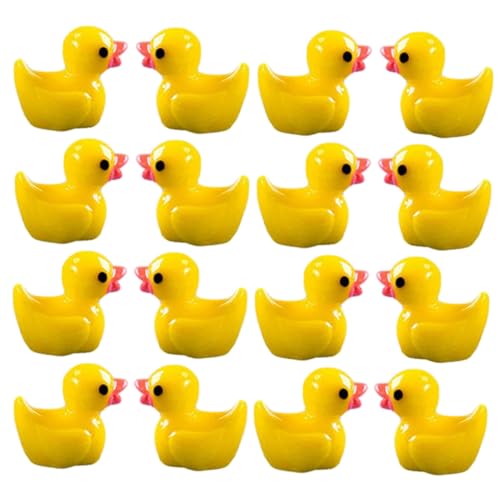 FRCOLOR 150 Stück Teiliges Miniatur Enten Resin Gelbe Mini Figuren für Garten Mikro Landschaft Bonsai Dekoration Puppenhaus Langlebige Miniatur Dekoration für Topfpflanzen und von FRCOLOR