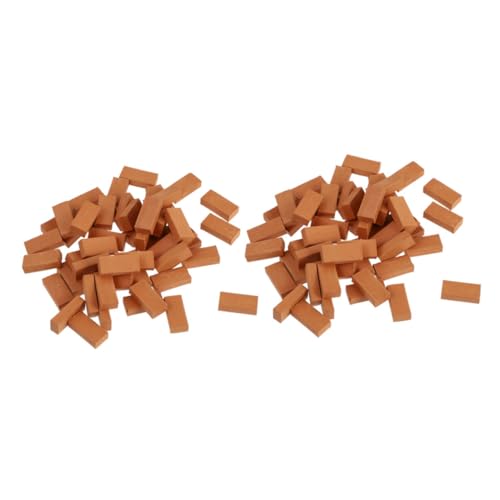 FRCOLOR 150Stücke Miniatur Ziegelsteine Realistische DIY für Miniaturmodelle und Puppenhäuser für Kreative Bauprojekte und Innenhofdekoration von FRCOLOR