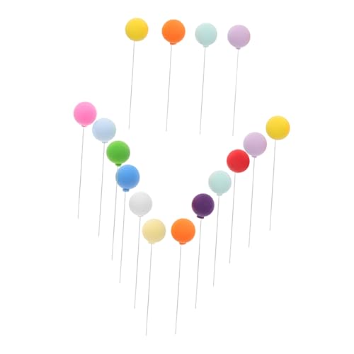 FRCOLOR 16 Stück Ballons Kuchendekoration für Hochzeiten Geburtstagsfeiern und Wiederverwendbare Kuchenspieße aus Strapazierfähigen Materialien von FRCOLOR