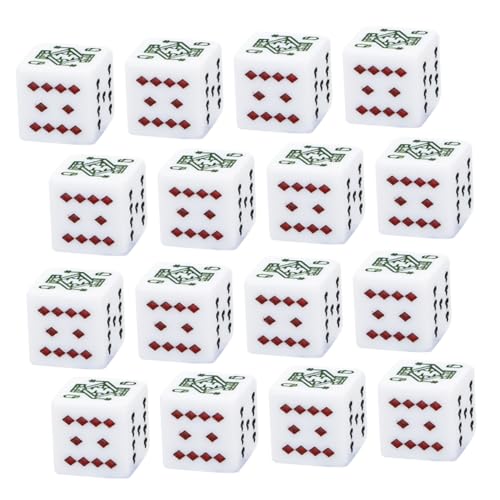 FRCOLOR 16 Stück Teiliges Acryl Pokerwürfel Weiß Langlebig und Sicher Tragbar für Partyspiele und Brettspiele Perfektes Partyzubehör und für Freunde und Familie FRCOLOR 16 Stück Teiliges Acryl Pokerwürfel Weiß Langlebig und Sicher Tragbar für Partyspiele und Brettspiele Perfektes Partyzubehör und für Freunde und Familie von FRCOLOR