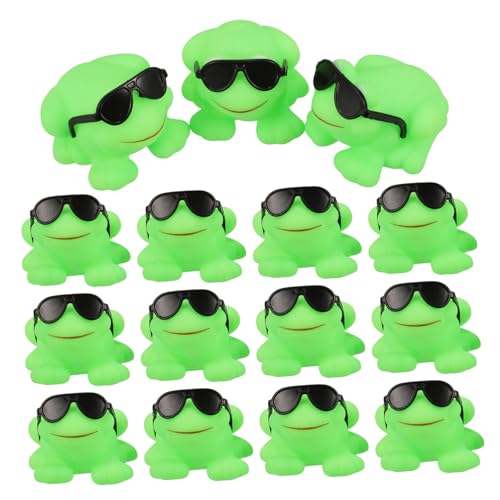 FRCOLOR 16 Stück Teiliges Badespielzeug mit Schwimmenden Interaktiven Froschfiguren in Grün Bade und Poolspaß für Kleinkinder Geräuschaktiviert Leicht und Sicher für Kleine Kinderhände von FRCOLOR