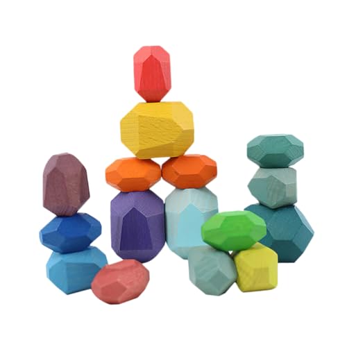 FRCOLOR 16 Stück Teiliges Bunter Balancierende Holzbausteine aus Buchenholz Vielseitige Stapelsteine für Spielerischen Lernen von Formen Farben und Fördert Kreativität und Motorik FRCOLOR 16 Stück Teiliges Bunter Balancierende Holzbausteine aus Buchenholz Vielseitige Stapelsteine für Spielerischen Lernen von Formen Farben und Fördert Kreativität und Motorik von FRCOLOR