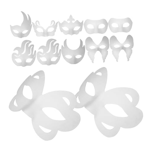 FRCOLOR 16 Stück Teiliges DIY Weiße Papiermasken zum Bemalen Unbemalte Bastelmasken für Karneval Fasching Halloween und Cosplay Venezianische Vollgesichtsmasken für Erwachsene FRCOLOR 16 Stück Teiliges DIY Weiße Papiermasken zum Bemalen Unbemalte Bastelmasken für Karneval Fasching Halloween und Cosplay Venezianische Vollgesichtsmasken für Erwachsene von FRCOLOR