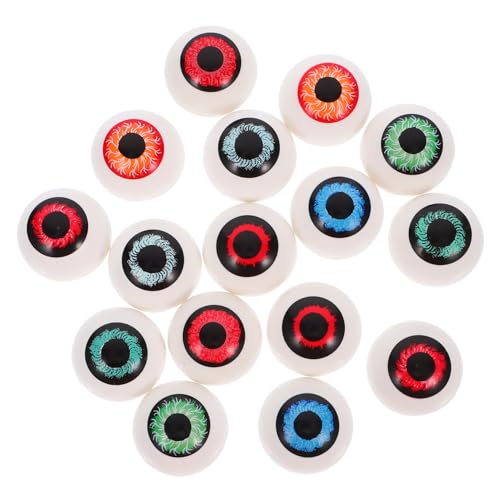 FRCOLOR 16 Stück Teiliges Halloween Party Deko mit Realistischen Bruchfesten Kunststoff Augen Gruselige Eyeball Requisiten für DIY Basteln Puppen und Horror Atmosphäre von FRCOLOR