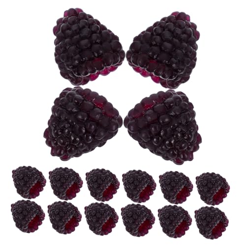FRCOLOR 16 Stück Teiliges Künstliche Himbeeren Modell Dekorationen für Küche Esszimmer Hochzeiten und Partys Lebendige Farben Realistische Nachbildung für Fotografie und Frühförderung von FRCOLOR