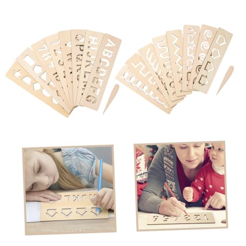 FRCOLOR 16 Stück Teiliges Lernspielzeug aus Holz Tracing Übungsbrett für Buchstaben und Formenmuster Pädagogisches Schreib und Erkennungsbrett zur Konzentrationsförderung FRCOLOR 16 Stück Teiliges Lernspielzeug aus Holz Tracing Übungsbrett für Buchstaben und Formenmuster Pädagogisches Schreib und Erkennungsbrett zur Konzentrationsförderung von FRCOLOR