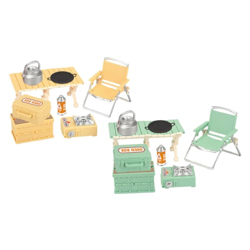 FRCOLOR 16 Stück Teiliges Mini Camping Spielset für Klappstuhl und Tisch für Puppenhäuser Realistische Camping Ausstattung Fördert Kreatives Spiel und Familienaktivitäten für Drinnen und FRCOLOR 16 Stück Teiliges Mini Camping Spielset für Klappstuhl und Tisch für Puppenhäuser Realistische Camping Ausstattung Fördert Kreatives Spiel und Familienaktivitäten für Drinnen und von FRCOLOR