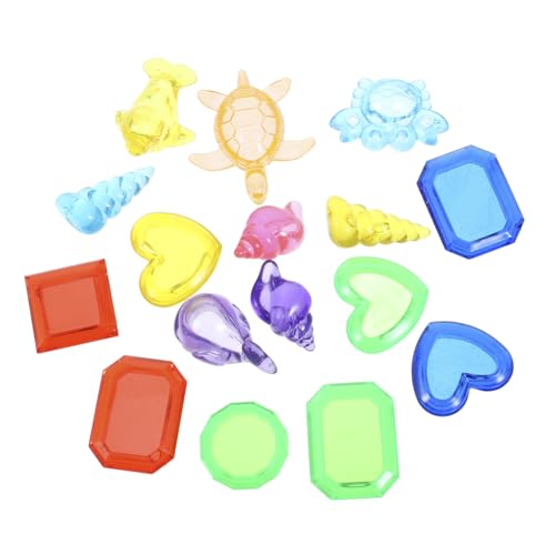 FRCOLOR 16 Stück Teiliges Taucher schatzspiel Bunte Schwimmbad Edelsteine Wasserspielzeug für Kleinkinder Unterwasser Tauchspielzeug Poolspiel für Sommerspaß von FRCOLOR