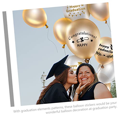 FRCOLOR 18 Blatt Teiliges Transparente Graduation Balloon Sticker Selbstklebende Luftballon Dekoration mit Gemischten Designs Ablösbar und Vielseitig für Abschlussfeier Deko von FRCOLOR