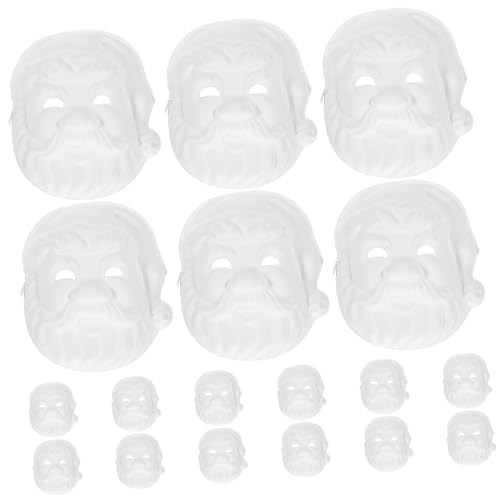 FRCOLOR 18 Stück Teiliges DIY Weihnachtsmann Masken aus Weißer Pappe zum Bemalen Leichte Santa Claus Gesichtsmaske für Weihnachtsfeiern Kreatives Gestalten und Kreative Partydekoration FRCOLOR 18 Stück Teiliges DIY Weihnachtsmann Masken aus Weißer Pappe zum Bemalen Leichte Santa Claus Gesichtsmaske für Weihnachtsfeiern Kreatives Gestalten und Kreative Partydekoration von FRCOLOR