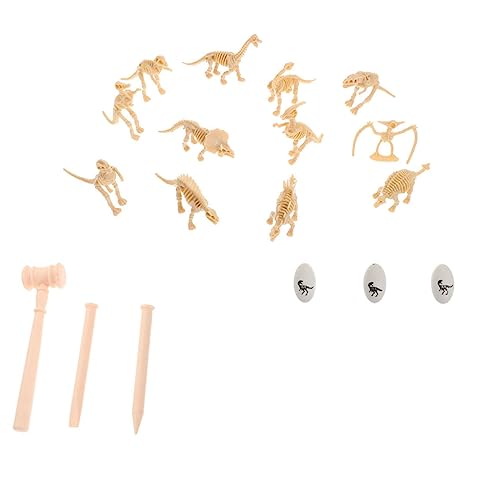 FRCOLOR 18 Stück Teiliges Dinosaurier Skelett Modellset Pädagogisches Ausgrabungsspielzeug für Realistisches Puzzle für Jungen und Mädchen Ab Jahren Dekoratives Lernspielzeug von FRCOLOR