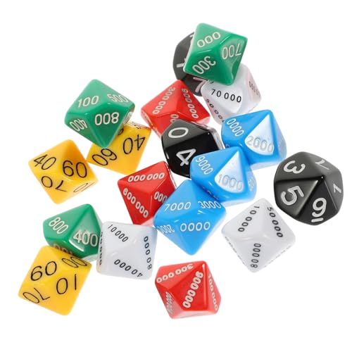 FRCOLOR 18 Stück Teiliges Interessanter Würfel Seitige Kleine Spielwürfel aus Hochwertigem Kunststoff für Tischspiele und Partys Leicht und Tragbar für Ktv und Bars FRCOLOR 18 Stück Teiliges Interessanter Würfel Seitige Kleine Spielwürfel aus Hochwertigem Kunststoff für Tischspiele und Partys Leicht und Tragbar für Ktv und Bars von FRCOLOR