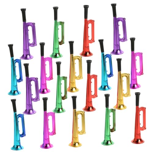 FRCOLOR 18 Stück Teiliges Mini Trompeten Bunte Horn Musikinstrumente Party Fußball Zubehör Leichte Tröten für Geburtstagsfeier von FRCOLOR