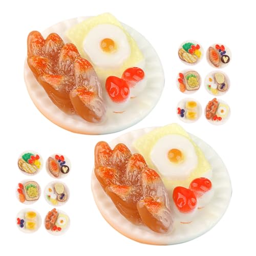 FRCOLOR 18 Stück Teiliges Miniatur Lebensmittel Modell Realistische Puppenhaus Dekoration Mini Kuchen Snacks DIY Miniatur Essensspielzeug für Puppenküche und Fotorequisiten von FRCOLOR