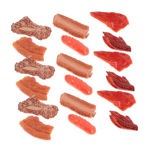 FRCOLOR 18 Stück Teiliges Simulation Fake Food Realistisches Fleischmodell aus Stabilem Kunststoff Langlebige Dekoration für DIY Basteln Fotografie Restaurant und Ausstellungsdisplay FRCOLOR 18 Stück Teiliges Simulation Fake Food Realistisches Fleischmodell aus Stabilem Kunststoff Langlebige Dekoration für DIY Basteln Fotografie Restaurant und Ausstellungsdisplay von FRCOLOR