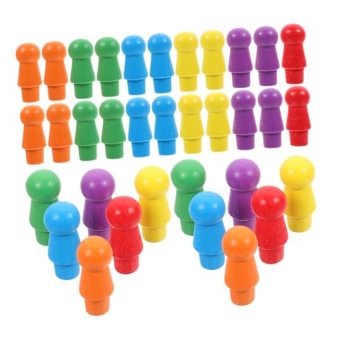 FRCOLOR 180 Stück Bunte Holzspielsteine für Brettspiele Ersatzfiguren für Chinesisches Dame und Flugschach Sicher Glatt Polierte Spielfiguren in Farben Traditionelle Spielkomponenten für von FRCOLOR