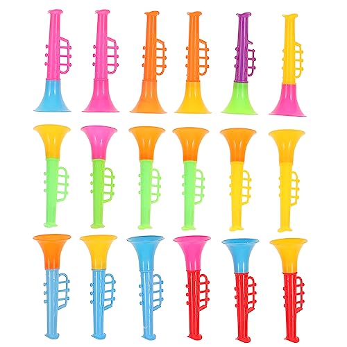 FRCOLOR 18Stücke Mini Trompeten Kunststoff Trompeten für Sichere und Langlebige Blasinstrumente Geburtstags Fördert Musikalische Fähigkeiten FRCOLOR 18Stücke Mini Trompeten Kunststoff Trompeten für Sichere und Langlebige Blasinstrumente Geburtstags Fördert Musikalische Fähigkeiten von FRCOLOR
