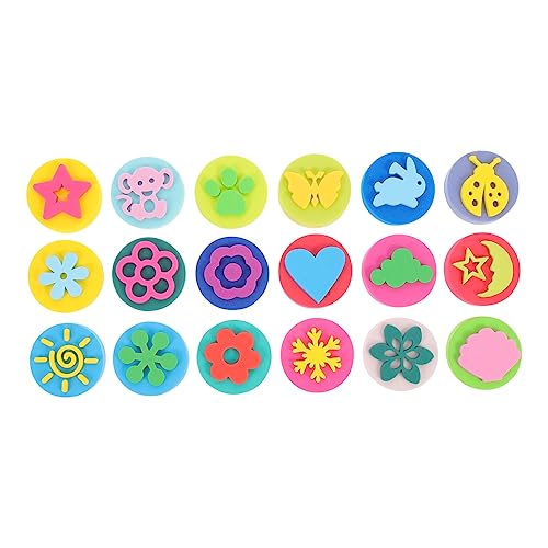 FRCOLOR 18Stücke Teiliges Doppelseitiges Malstempel für Kreative Eva Stempel für Deko und Scrapbooking für Kindergarten und Partys Sicher und Langlebig FRCOLOR 18Stücke Teiliges Doppelseitiges Malstempel für Kreative Eva Stempel für Deko und Scrapbooking für Kindergarten und Partys Sicher und Langlebig von FRCOLOR