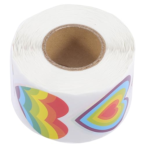 FRCOLOR 1Rolle DIY Rainbow Herzaufkleber Rolle Bunte Selbstklebende Sticker für Handwerk Grußkarten und Hochzeiten Romantisches Design FRCOLOR 1Rolle DIY Rainbow Herzaufkleber Rolle Bunte Selbstklebende Sticker für Handwerk Grußkarten und Hochzeiten Romantisches Design von FRCOLOR