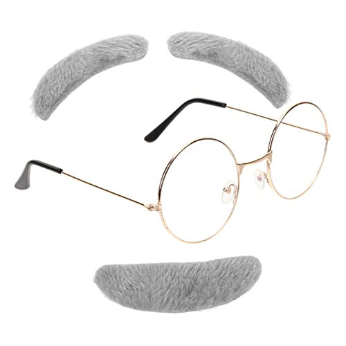 FRCOLOR 1Satz Alter Mann Kostümset für Teilig mit Falschem Schnurrbart Augenbrauen Brille Halloween Kostümpartys Schulaufführungen Spaßige Verkleidung FRCOLOR 1Satz Alter Mann Kostümset für Teilig mit Falschem Schnurrbart Augenbrauen Brille Halloween Kostümpartys Schulaufführungen Spaßige Verkleidung von FRCOLOR