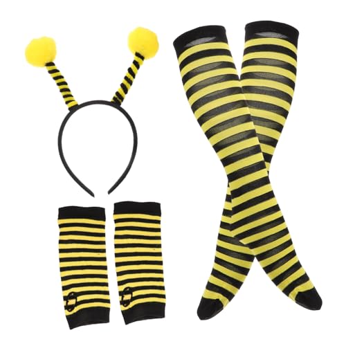 FRCOLOR 1Satz Bienen Cosplay Kostümset für Bienen Stirnband Gestreifte Strümpfe Lange für Halloween Rollenspiele Outdoor Partys Atmungsaktiv Komfortabel FRCOLOR 1Satz Bienen Cosplay Kostümset für Bienen Stirnband Gestreifte Strümpfe Lange für Halloween Rollenspiele Outdoor Partys Atmungsaktiv Komfortabel von FRCOLOR