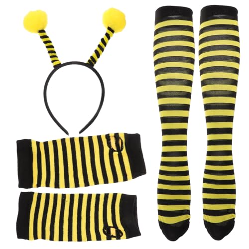 FRCOLOR 1Satz Bienenkostüm für Kleinkinder Bienen Cosplay mit Stirnband Gestreiften Strümpfen Langen Handschuhen Halloween Karneval Bühnenaufführungen FRCOLOR 1Satz Bienenkostüm für Kleinkinder Bienen Cosplay mit Stirnband Gestreiften Strümpfen Langen Handschuhen Halloween Karneval Bühnenaufführungen von FRCOLOR