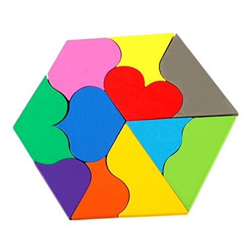 FRCOLOR 1Satz Geometrisches Holzpuzzle für Teiliges Herzform Puzzlespielzeug Kreativität und Beobachtung Montessori Lernspielzeug für Jungen und Mädchen Sicher FRCOLOR 1Satz Geometrisches Holzpuzzle für Teiliges Herzform Puzzlespielzeug Kreativität und Beobachtung Montessori Lernspielzeug für Jungen und Mädchen Sicher von FRCOLOR