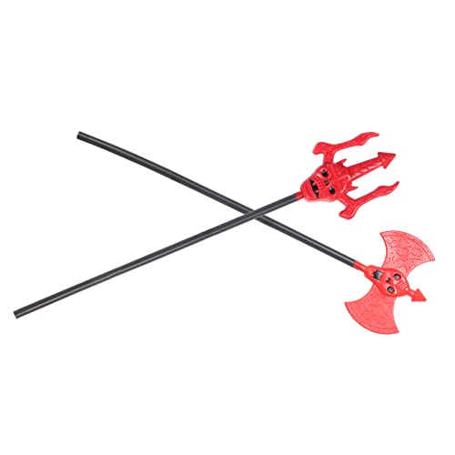 FRCOLOR 1Satz Halloween Cosplay Teiliges Mit Roter Pitchfork Realistische Kostüm Requisiten Für Halloween Feiern Sicher Leicht Gefertigt von FRCOLOR