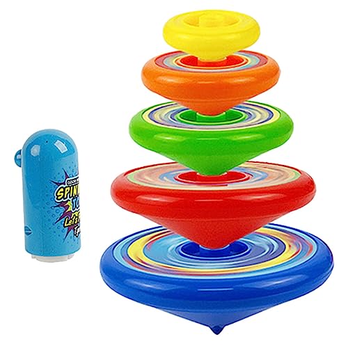 FRCOLOR 1Satz Handbuch Rotierende Tops Stapelbare Gyroskope für Bunte Desktop Spielzeuge Geeignet für Partys und Feiertage Fördert Hand Auge Koordination und Kreativität von FRCOLOR